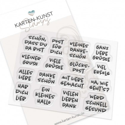 Karten-Kunst Clear Stamps KK-0262 - Viele kleine liebe Grüße