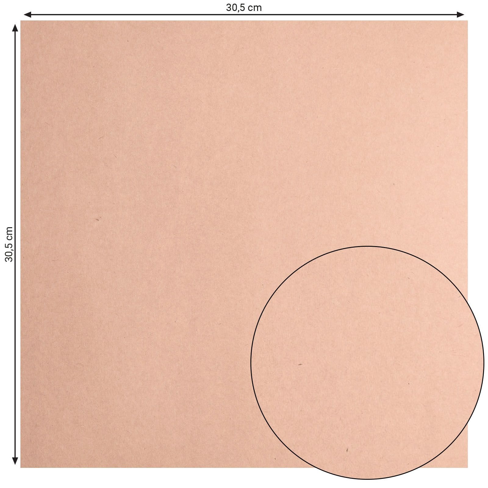 Florence • Tonkarton 216g Glatt 30,5x30,5cm Kraft 100x