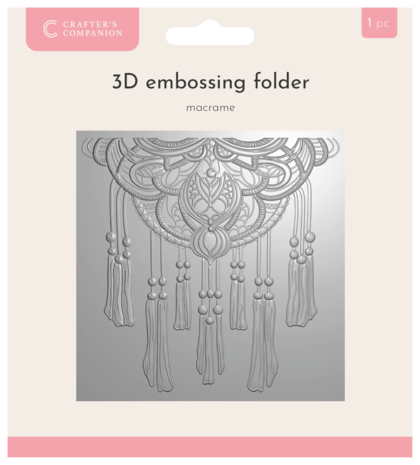 3D Textured Embossing Folders 5.5x5.5 Inch Macrame