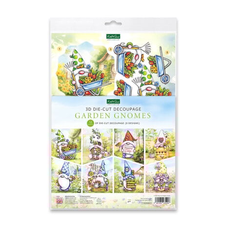 Katy Sue Designs - Garden Gnomes 3D Die-Cut Decoupage  Katy Sue Designs - Garden Gnomes 3D Die-Cut Decoupage