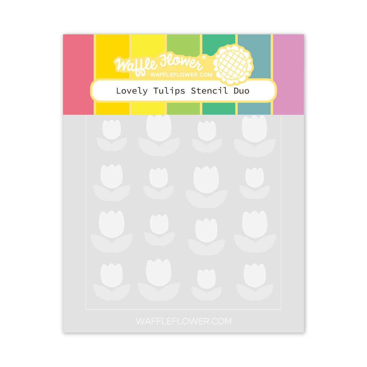 Waffle Flower - Lovely Tulips Stencil Duo