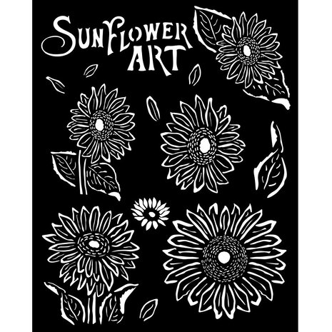 Stamperia - Sunflower Art Thick Stencil 20x25cm Sunflowers