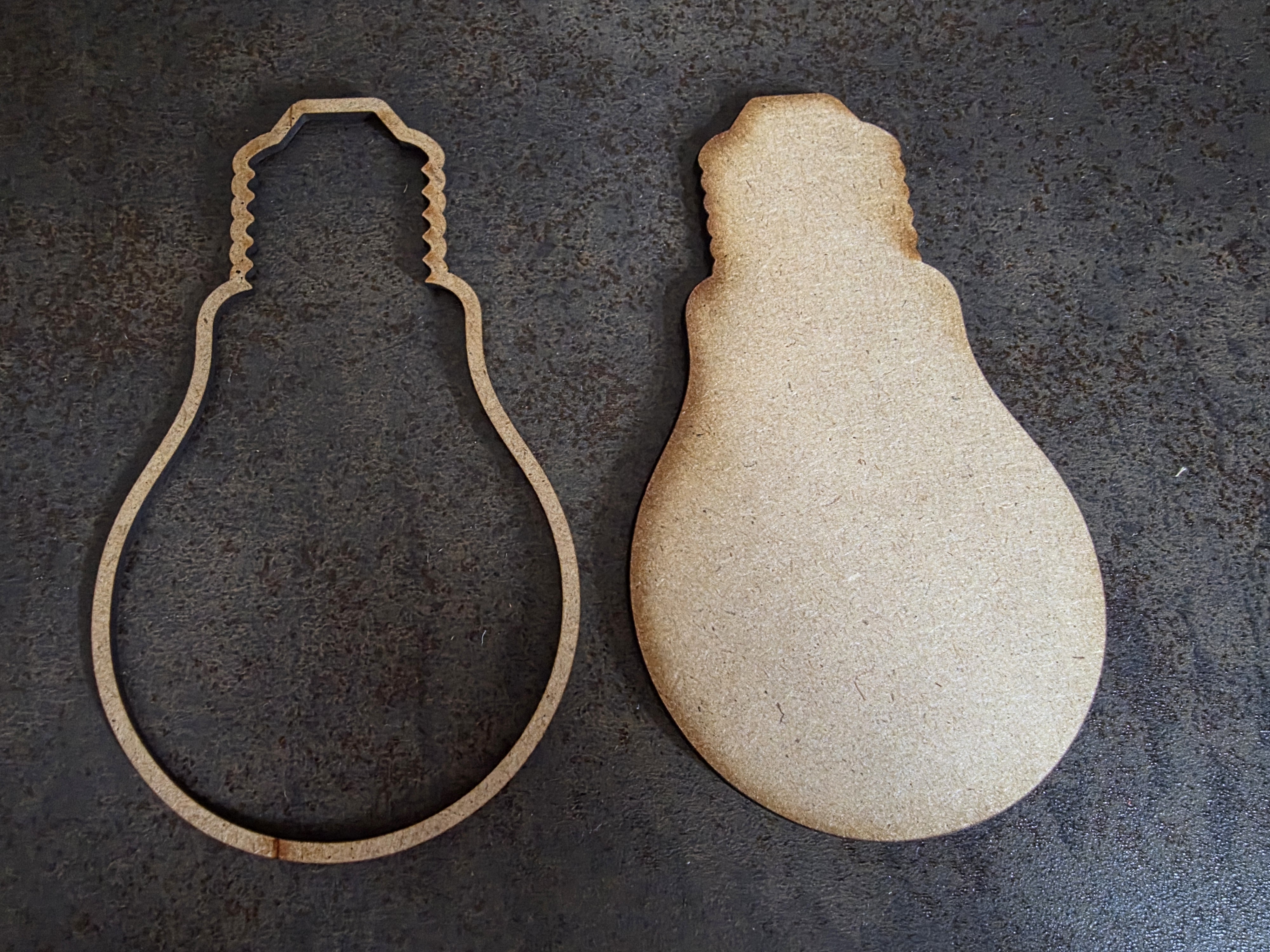 MDF - Glühbirne 1  - 2tlg.