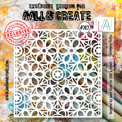 AALL & Create - Stencil 6x6 Inch Swinging Sixties AALL & Create - Stencil 6x6 Inch Swinging Sixties