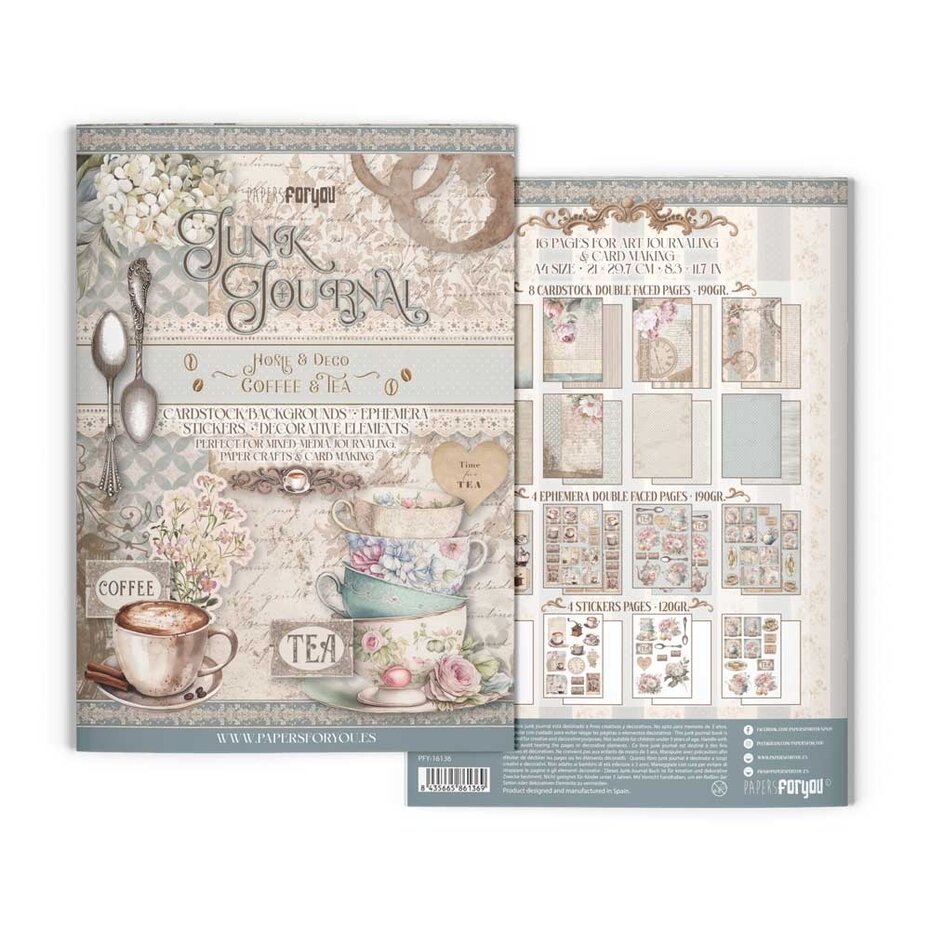 Papers For - Home & Deco Coffee & Tea A4 Junk Journal