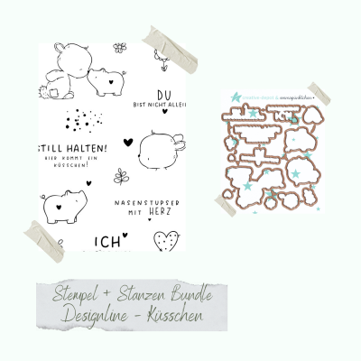 Creative Depot -  Bundle - Designline - Küsschen - Stempelset & Stanzen 