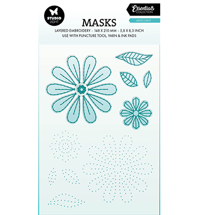 SL Mask - Embroidery, Large Daisy Essentials nr.344 SL Mask - Embroidery, Large Daisy Essentials nr.344