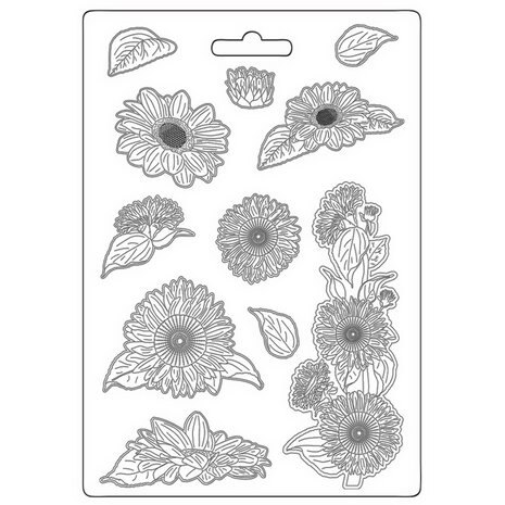Stamperia - Sunflower Art Soft Mould A4 Sunflower Art