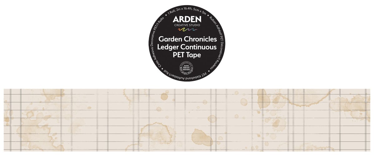 Arden Creative Studio - Garden Chronicles PET Tape Ledger Continuous (5cmx5m) by Katie Pertiet