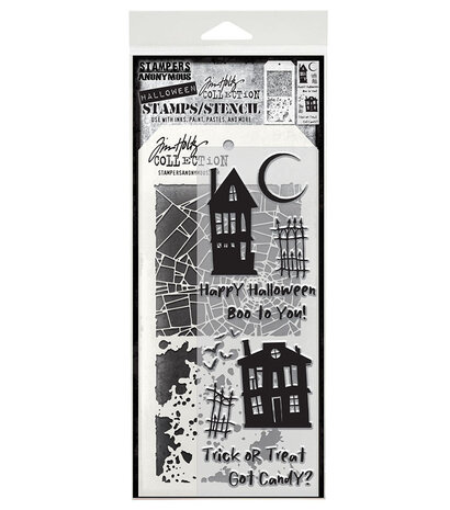 Tim Holtz - Ghost Town Tim Holtz Stamps/Stencil