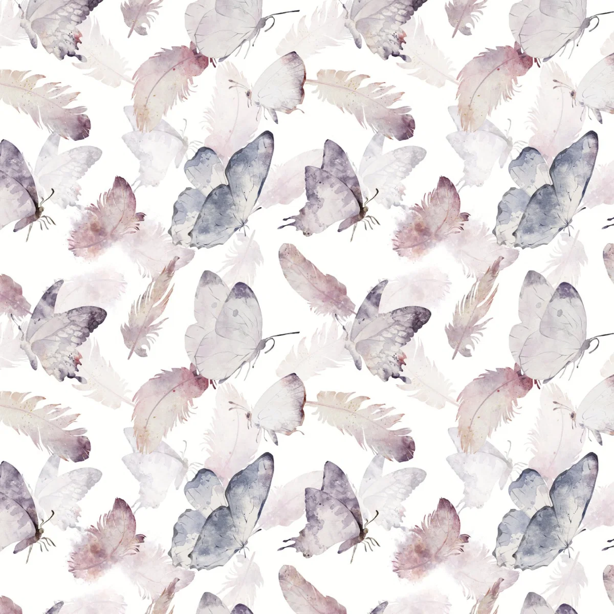 Creative Depot - Designpapier - Hintergrund-Schmetterlinge & Federn
