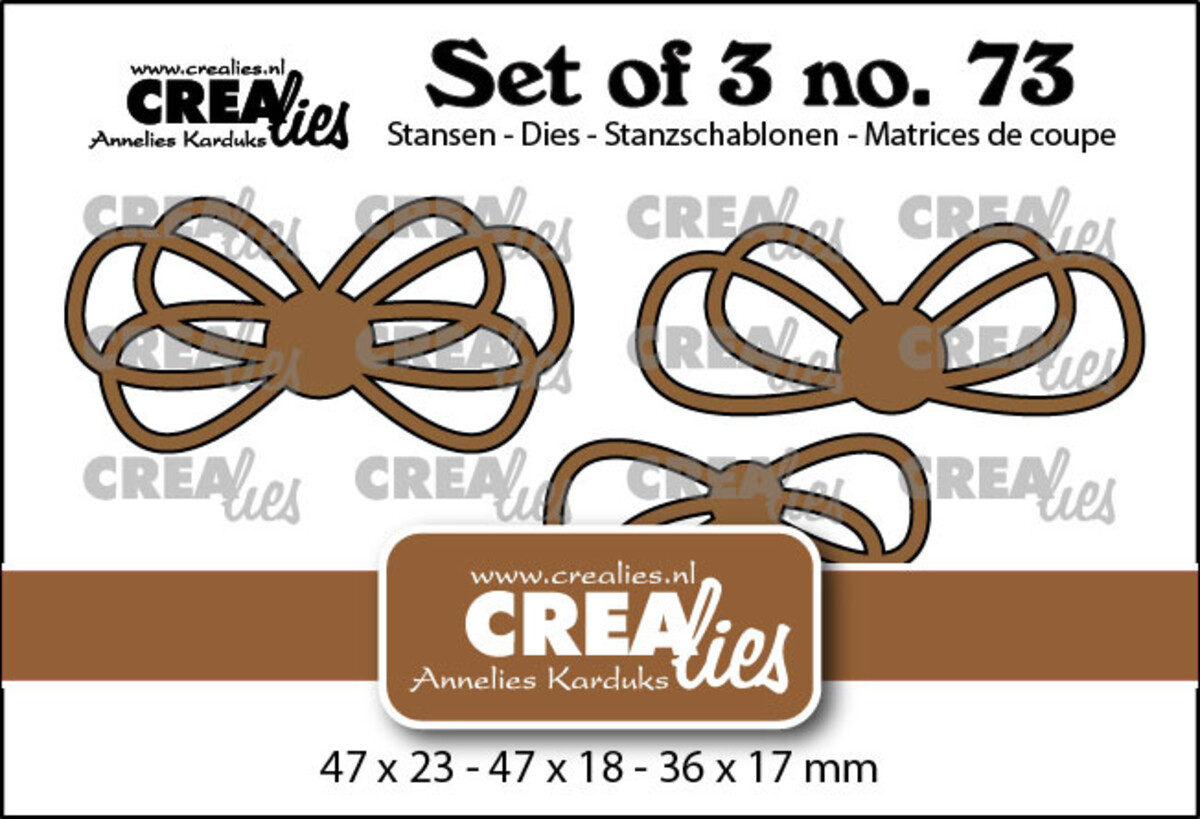 Crealies - Set Van 3 Stansen No. 73 Susans Touwtjes