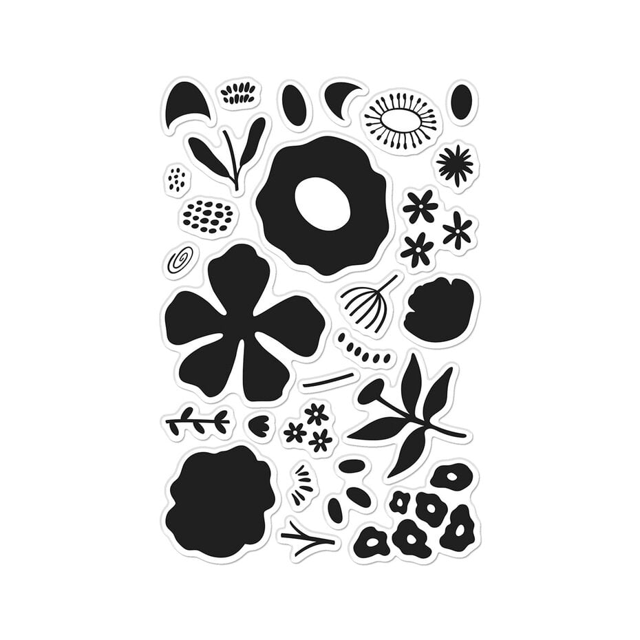Hero Arts - You've Got a Friend Clear Stamp Set Abstract Floral