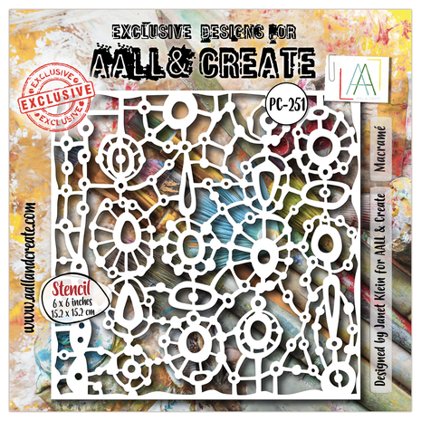 AALL & Create - Retro Revival 6x6 Inch Stencil Macramé