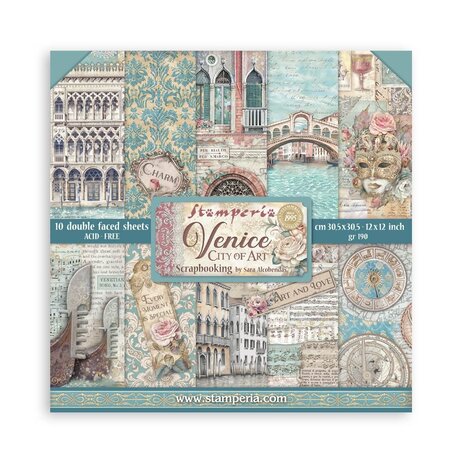 Stamperia -  Venice City of Art 12x12 Inch Paper Pack