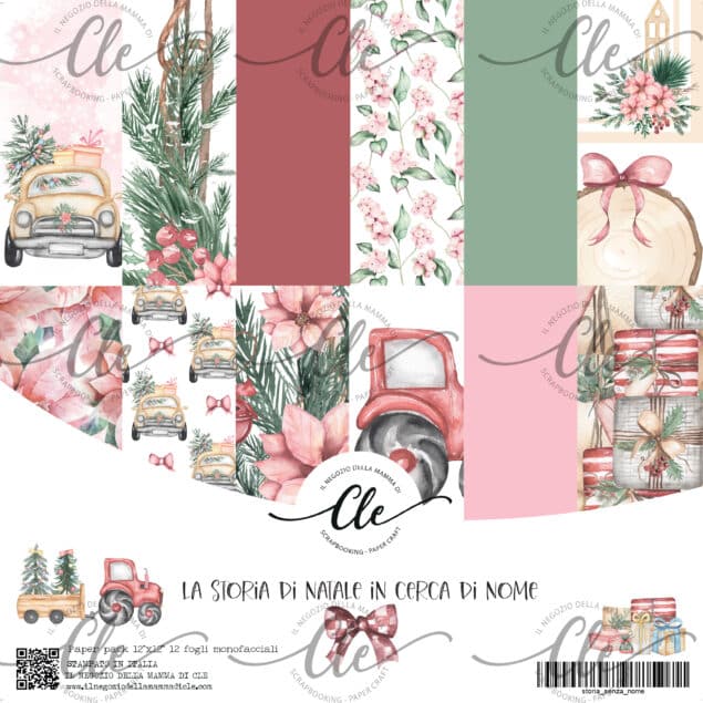Cle - PAPER PACK- 12X12 – LA STORIA DI NATALE IN CERCA DI NOME- 12 Sheet Pack