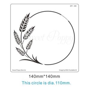 Sweet Poppy Stencil: Wheat Circle