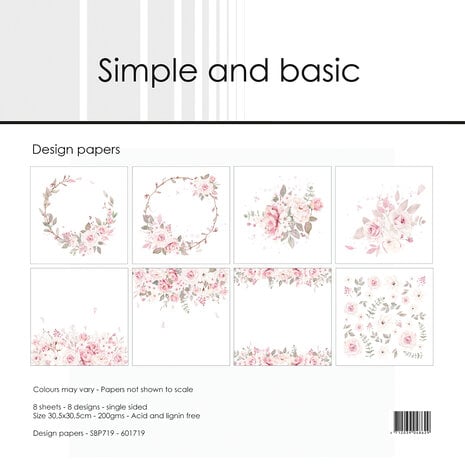Simple and Basic - Silent Rose 12x12 Inch Paper Pack