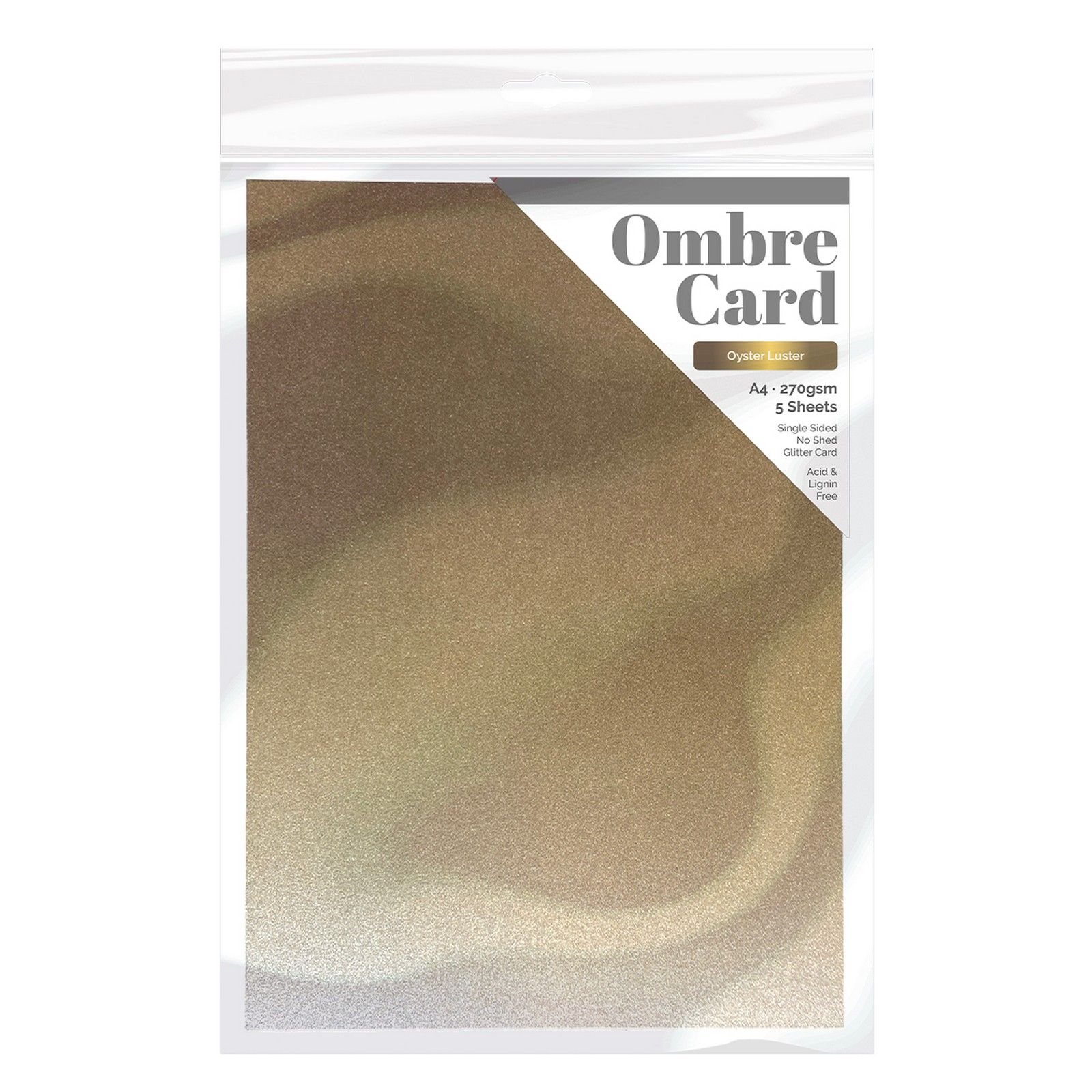 Craft Perfect • Glitter Card A4 250g Ombre Oyster Luster 5pcs