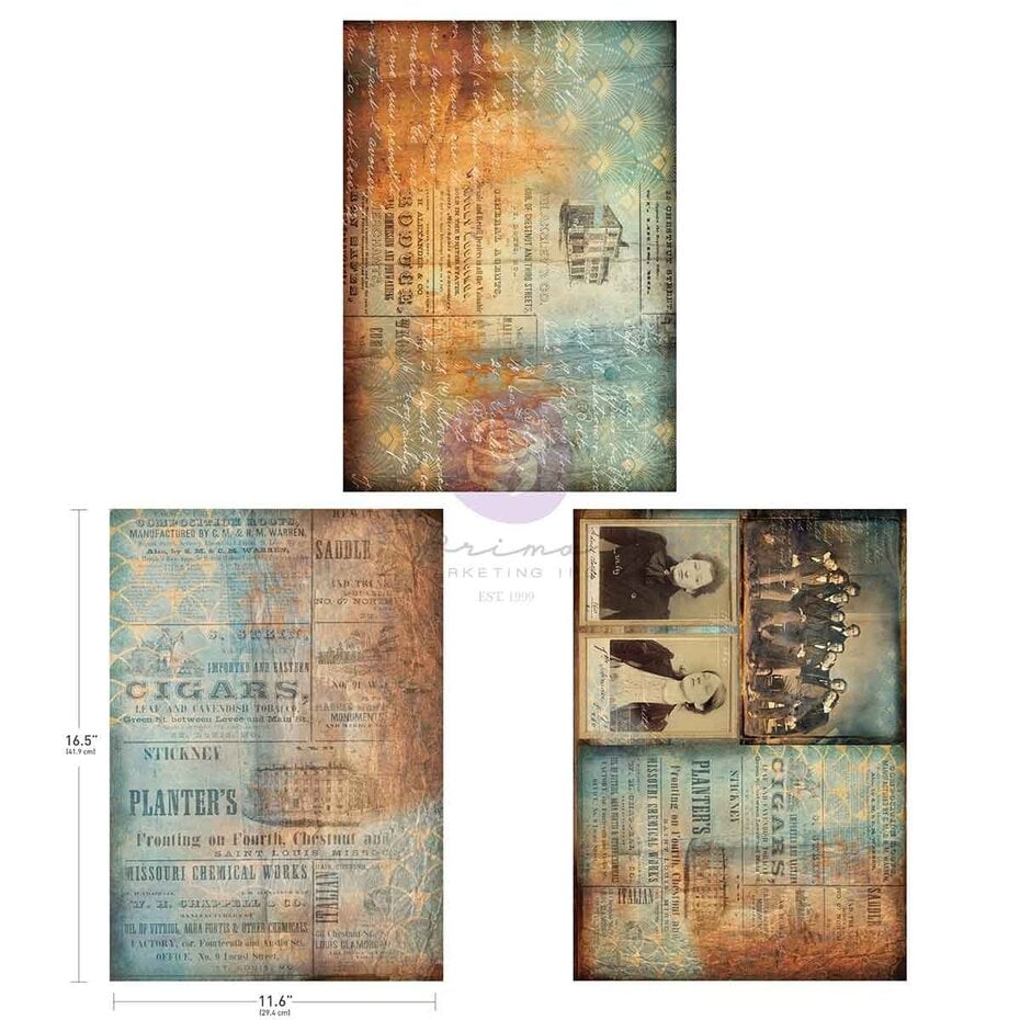 Finnabair - A3 Decoupage Pack Chestnut Street (3pcs)