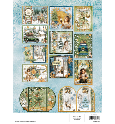 Studio Light - StudioLight Karten-Papierblock – Christmas Forest Nr. 40