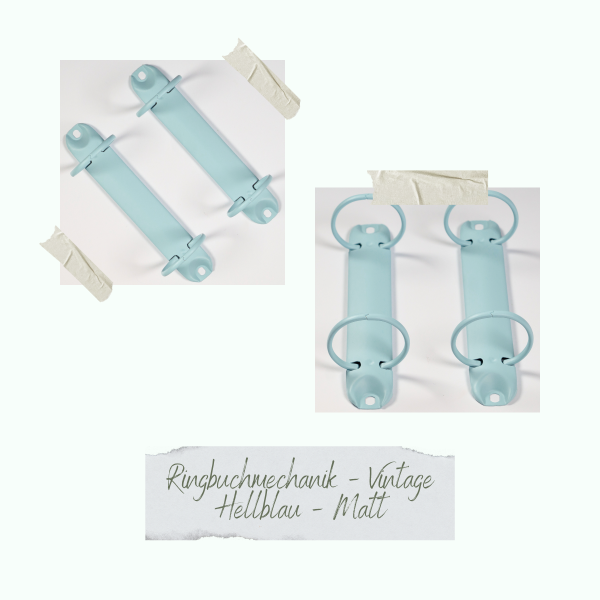 Creative Depot - Ringbuchmechanik - Vintage Hellblau - Matt - Buchbindeliebe      