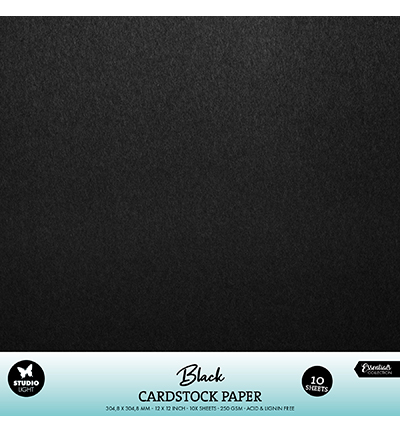 Studio Light Paper Set Cardstock Black 250 gsm Essentials nr.48