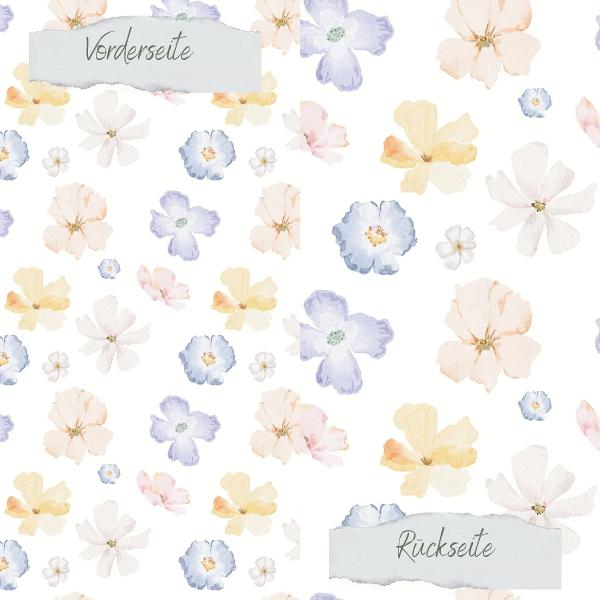 Creative Depot - Designpapier - Schlichte Sommerblüten I - Doppelseitig bedruckt