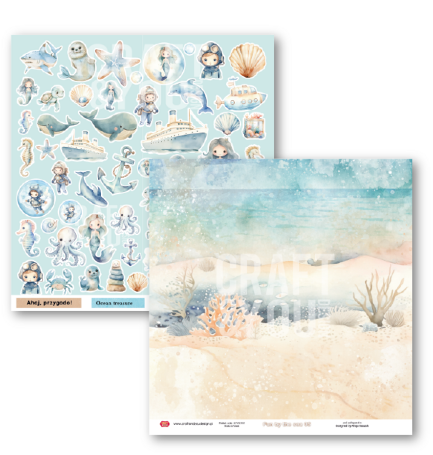 Craft & You Design - Fun by the Sea 12x12 Inch Paper Set 252gsm (6sheets)
