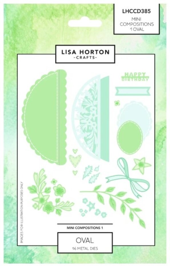 Lisa Horton Crafts Composition Dies -  Mini Compositions Die Set 1 Oval