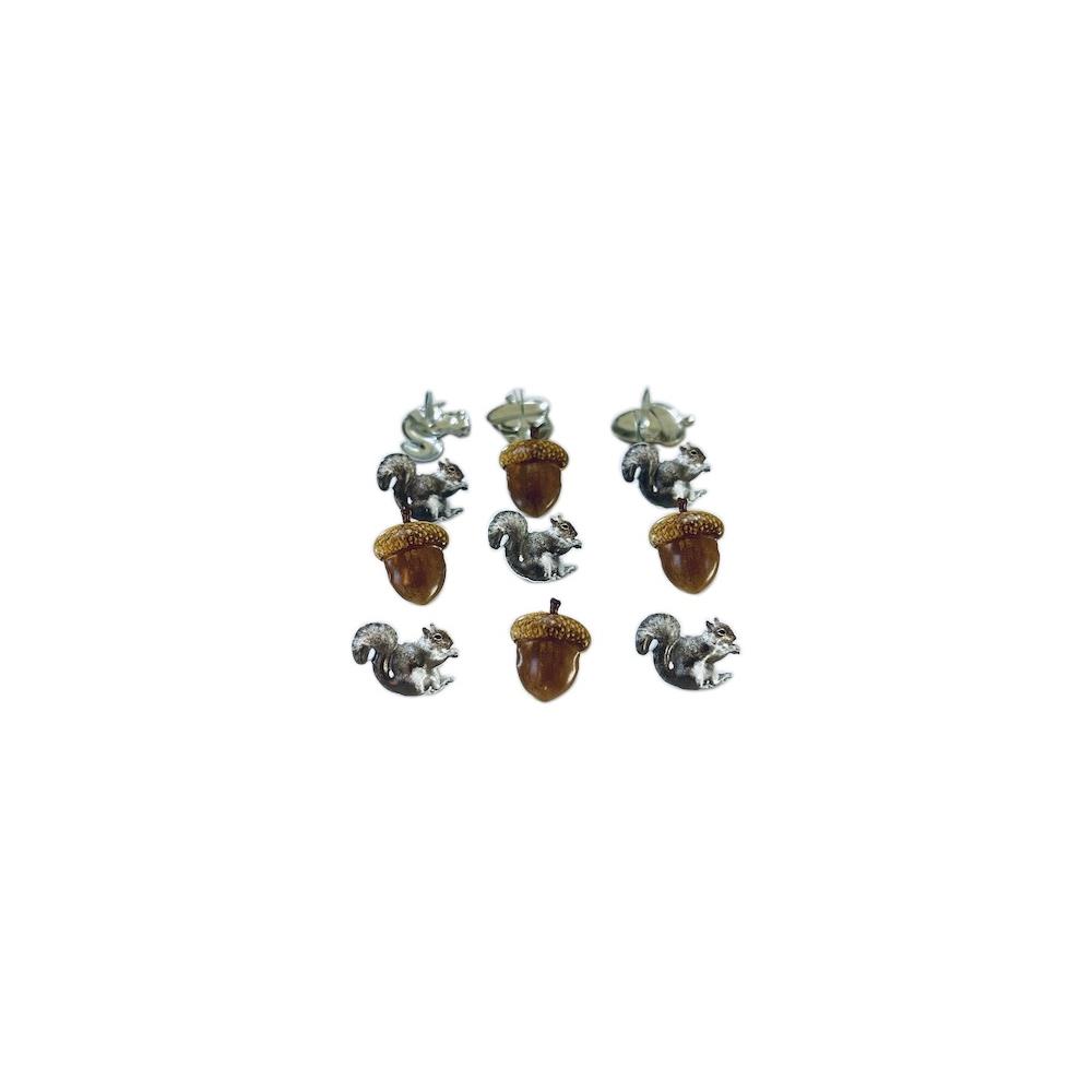 Eyelet Outlet Shape Brads - Acorn/Squirrel