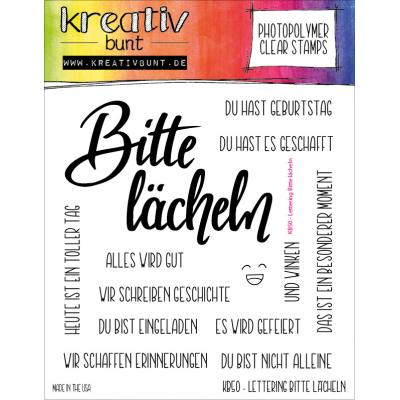 kreativbunt - Lettering Bitte lächeln