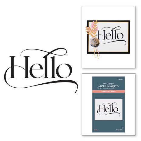 Spellbinders -BetterPress - Hello Press Plate