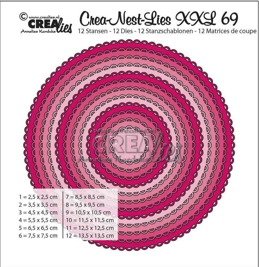 Crealies • Crea-Nest-Lies XXL Stanzschablone no.69 Kreise
