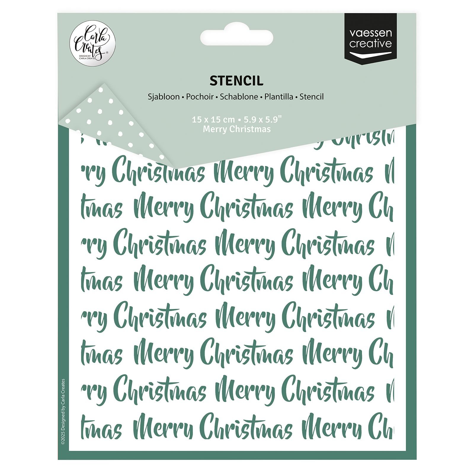 Vaessen Creative • Schablone Merry Christmas 15x15cm