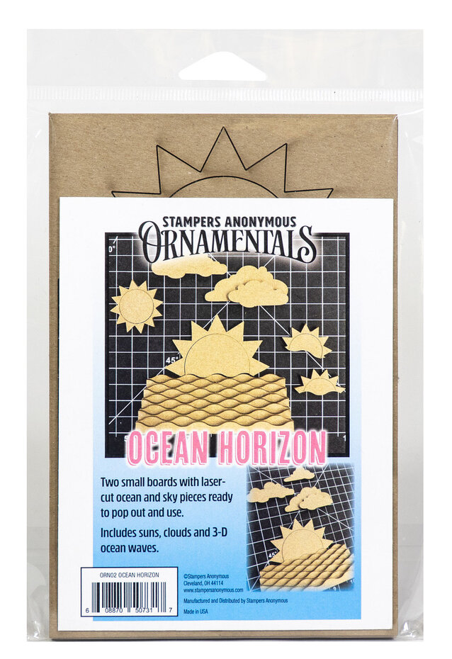 Stampers Anonymous - Ocean Horizon Ornaments Chipboard
