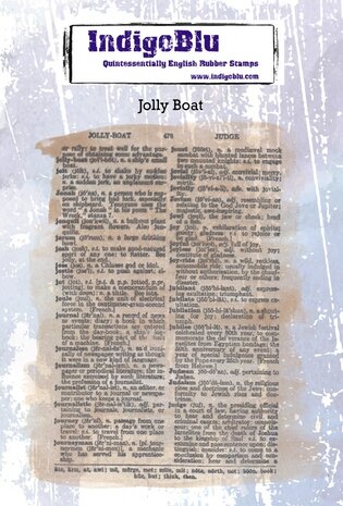IndigoBlu - Jolly Boat Dictionary A6 Red Rubber Stamp