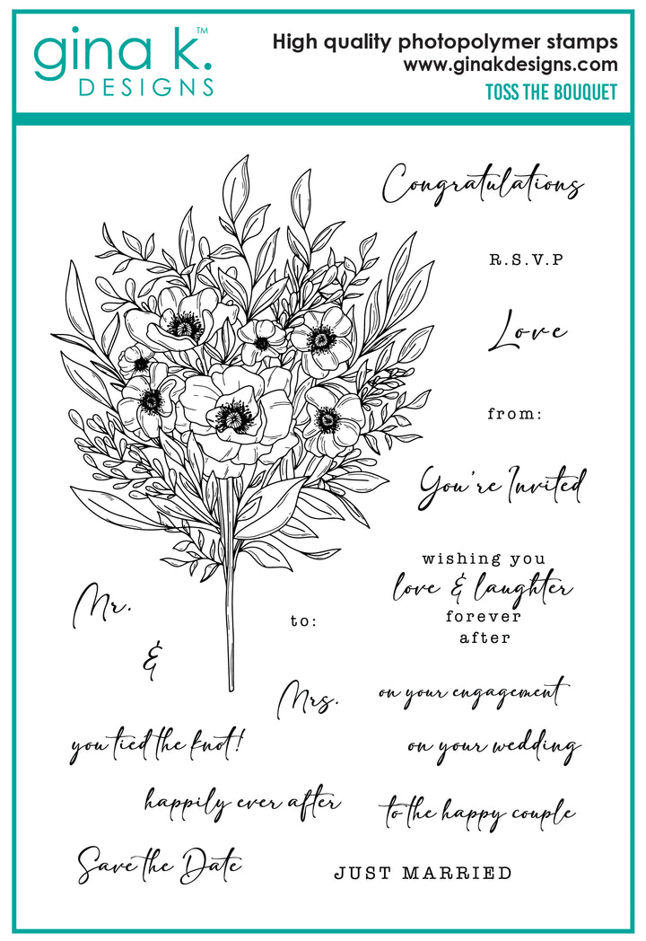 Gina K Designs - STAMPS- Toss the Bouquet