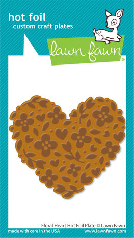 Lawn Fawn - Floral Heart Hot Foil Plates Lawn Fawn - Floral Heart Hot Foil Plates