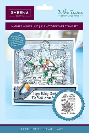 Crafter's Companion - In The Frame Snowflake Stories Stamp Nature's Winter