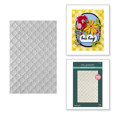 Spellbinders - Cheerful Chirps 3D Embossing Folder Bamboo Screen Spellbinders - Cheerful Chirps 3D Embossing Folder Bamboo Screen
