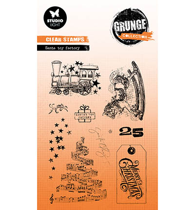 SL Clear Stamp - Santa toy factory Grunge Collection nr.843