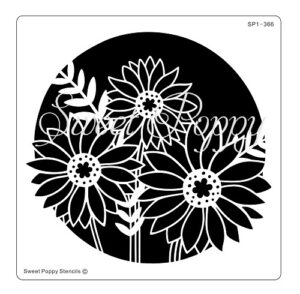 Sweet Poppy Stencil: Sunflower Circle Sweet Poppy Stencil: Sunflower Circle