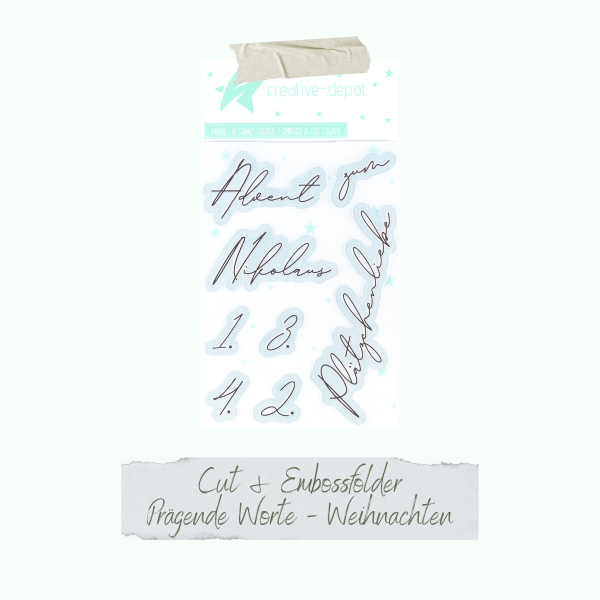 Creative Depot - Cut & Emboss Folder - Prägende Worte - Advent - 11 x 15,5 cm Creative Depot - Cut & Emboss Folder - Prägende Worte - Advent - 11 x 15,5 cm