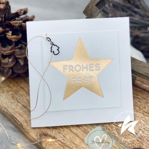 Creative Depot -  Hotfoil Stamp - Stern mit Frohes Fest  Creative Depot -  Hotfoil Stamp - Stern mit Frohes Fest