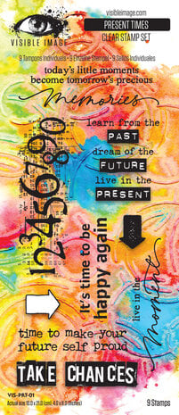 Visible Image - Tomorrow's Memories 4x8 Inch Stamp Set Present Times 