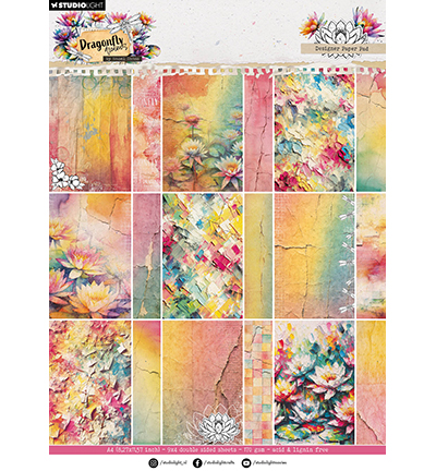 Studio Light - Design Paper Pad - Background papers Dragonfly Dreams nr. 405