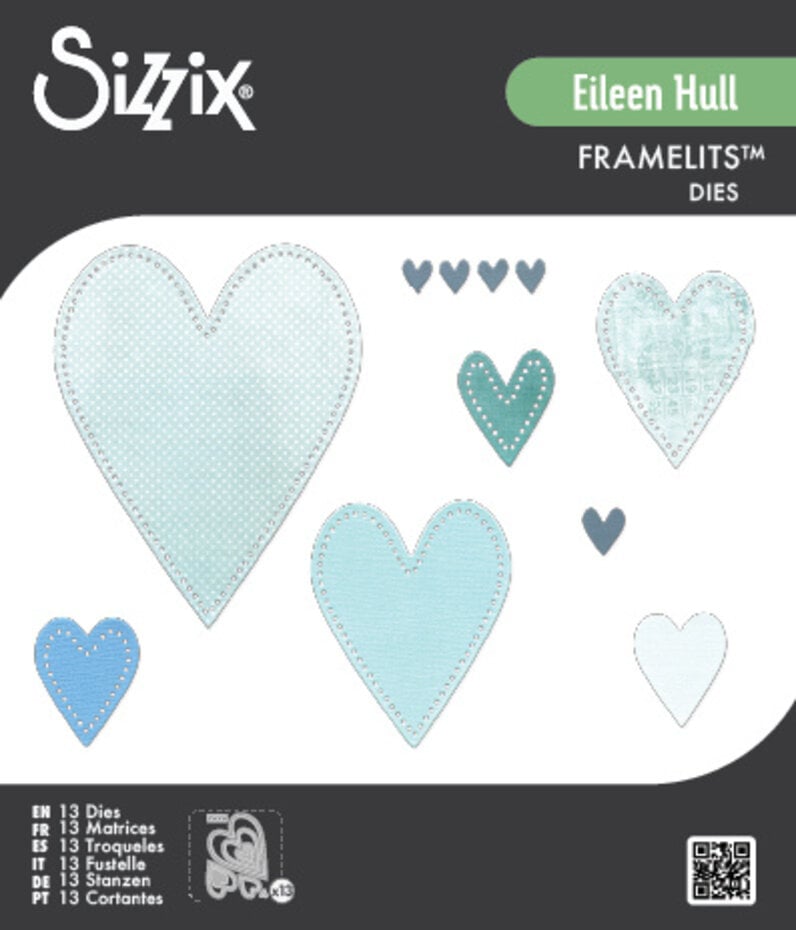Sizzix - Framelits Die Set Stitched Hearts (13pcs) by Eileen Hull