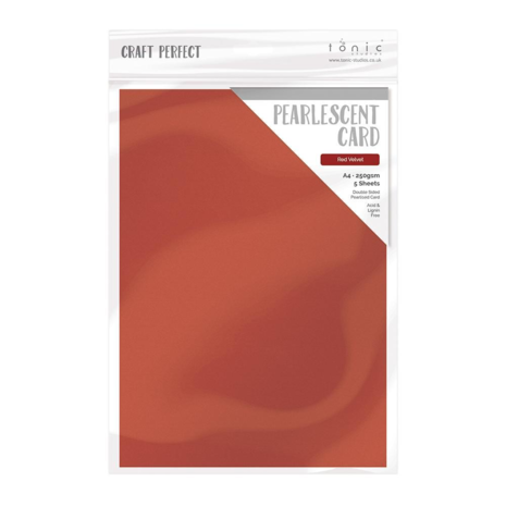 Tonic Craft Perfect - Pearlescent Card A4 Red Velvet