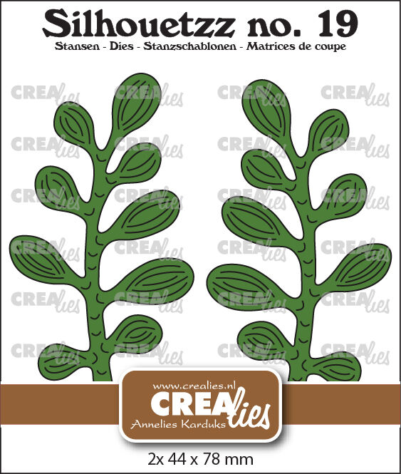 Crealies - Silhouetzz dies no. 19, Leaves 20 XL